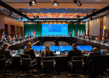 VANCOUVER, CANADA - APRIL 28: A general view during FIFA Council Meeting No. 36 at Fairmont Pacific Rim hotel on April 28, 2026 in Vancouver, Canada. (Photo by Verity Griffin - FIFA/FIFA via Getty Images)