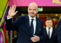 LODZ, POLAND - SEPTEMBER 27: FIFA President Gianni Infantino attends the Winner's Ceremony following the FIFA U-20 Women's World Cup Final match between Spain and DPR Korea at Stadion Miejski LKS Lodz on September 27, 2026 in Lodz, Poland. (Photo by Tomasz Karczewski/Eurasia Sport Images/Getty Images)