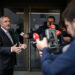 Court of Arbitration of Sport (CAS) director general Matthieu Reeb speaks to media during a hearing on Senegal's appeal against Morocco following a chaotic Africa Cup of Nations football final, in Lausanne on October 8, 2026. Nearly ten months after a chaotic Africa Cup of Nations final, the dispute is set to reach its conclusion in Lausanne, where the Court of Arbitration for Sport (CAS) will hear Senegal's appeal against Morocco being awarded the title. Senegal had initially won the January 18 final 1-0 after extra time, in a match marred by a lengthy walk-off over a controversial late penalty. (Photo by Fabrice COFFRINI / AFP via Getty Images)