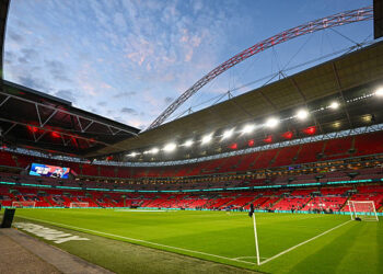 London, United Kingdom - October 6: general view inside the stadium during the UEFA Nations League 2026/27 Group A3 MD4 match between England and Czechia at Wembley Stadium on October 6, 2026 in London, United Kingdom. (Photo by Vince Mignott/DeFodi Images/DeFodi via Getty Images)