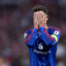 MADRID, SPAIN - OCTOBER 13: Bruno Fernandes of Manchester United reacts as he fails to score during the UEFA Champions League 2026/27 League Phase MD2 match between Atletico de Madrid and Manchester United at Riyadh Air Metropolitano on October 13, 2026 in Madrid, Spain. (Photo by Alvaro Medranda/Quality Sport Images/Getty Images)