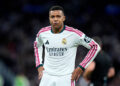 MADRID, SPAIN - OCTOBER 21: Kylian Mbappe of Real Madrid looks on during the UEFA Champions League 2026/27 League Phase MD3 match between Real Madrid C.F. and RB Leipzig at Estadio Santiago Bernabeu on October 21, 2026 in Madrid, Spain. (Photo by Diego Souto/Getty Images)