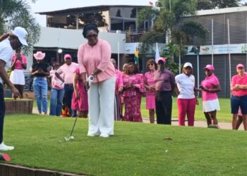 Minister for Gender, Children and Social Services Hon, Naa Momo Lartey Teeing OFF