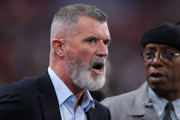 Roy Keane speaks with Ian Wright (Photo by James Gill - Danehouse/Getty Images)