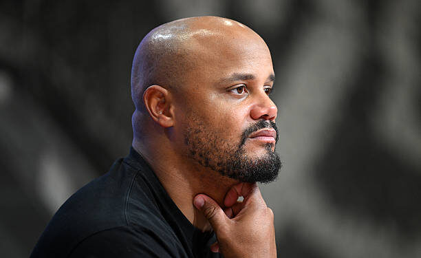 Vincent Kompany, Manager of FC Bayern Munich, speaks to the media during a press conference after the UEFA Champions League 2026/27 League Phase MD3 match between FC Bayern München and Arsenal FC at Football Arena Munich on October 21, 2026 in Munich, Germany. (Photo by Stuart Franklin - UEFA/UEFA via Getty Images)