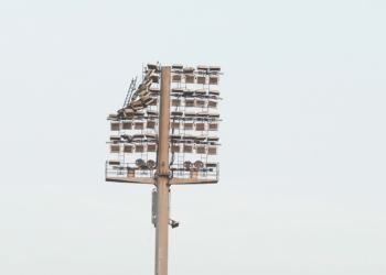 Damaged Accra Sports Stadium floodlight